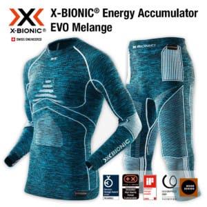 X-Bionic Accumulator EVO. Kompression og temperatur regulerende